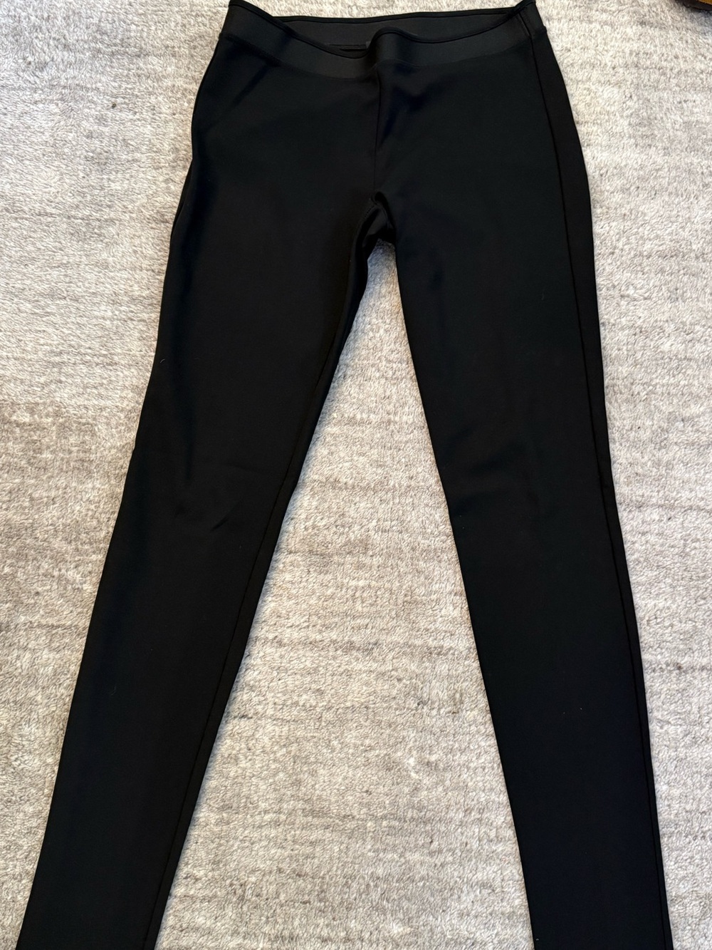 Theory Black Stretch Ponte Leggings